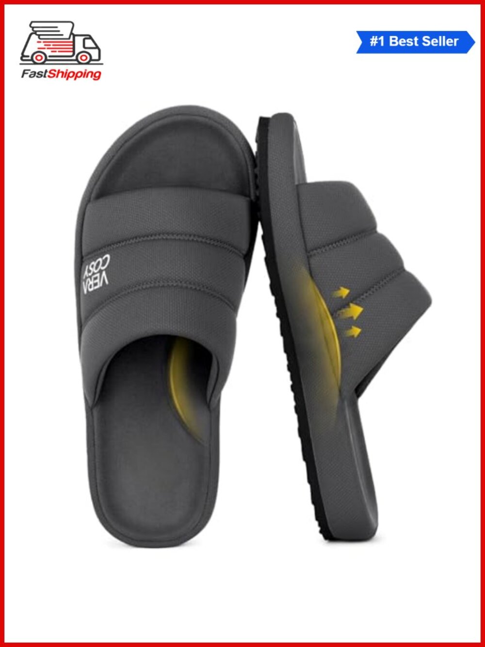Men's Open Toe Slippers Corn Knit Memory Foam House Shoes